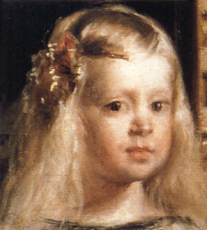 Diego Velazquez Las Meninas.Ausschnitt:Kopf der Infantin Spain oil painting art